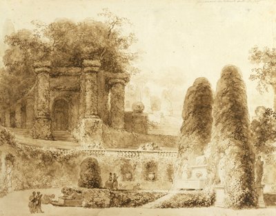 噴水のあるローマ公園、1774 作： Jean Honore Fragonard